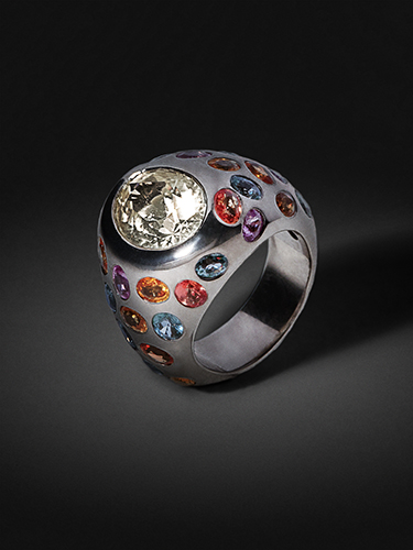 ARIDO 18K YELLOW GOLD WITH RUBIES AND DIAMONDS