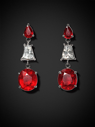 ARIDO 18K YELLOW GOLD WITH RUBIES AND DIAMONDS